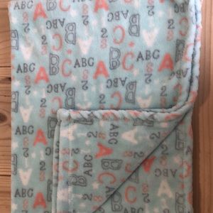 Infant Light Blue ABC Baby Blanket